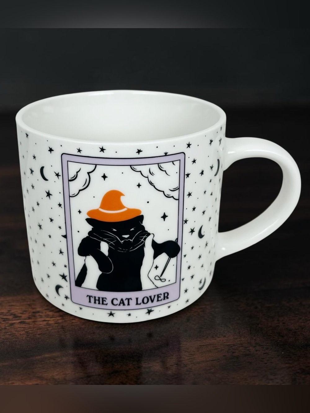 Halloween Tarot Card Mug The Cat Lover Black Cat Witch Whimsigoth Spooky